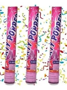 3 Bazuca Lanzador De Confeti Cañon Fiestas Batucada 28 Cm - Multicolor - Ver 1