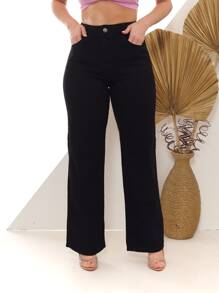 Women Jeans - 黑色 - 查看 1