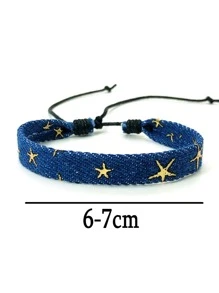 New Arrival Literary & Vintage Handmade Braided Bracelet Bohemian Style Printed Fabric Cord Bracelet - style 1 - View 11