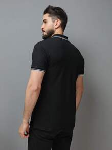 Men Polo Shirts - 黑色 - 查看 7
