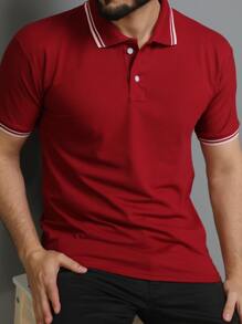 Camisa POLO GOLA LISTA(P M G GG G1 G2 G3) masculina tecido algudão piquet