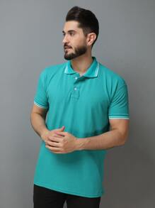 Men Polo Shirts - Green - View 6