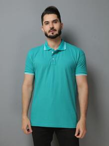 Men Polo Shirts - Green - View 5