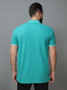 Men Polo Shirts - Green - View 2