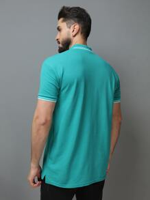 Men Polo Shirts - Green - View 7