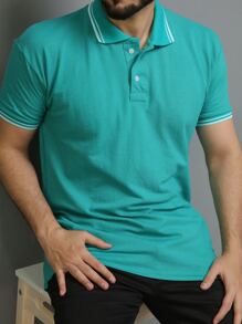 Men Polo Shirts - Green - View 4