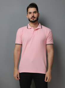 Men Polo Shirts - Pink - View 5