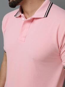 Men Polo Shirts - Pink - View 3