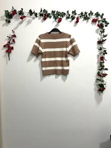 Women Tops - 卡其色 - 查看 2