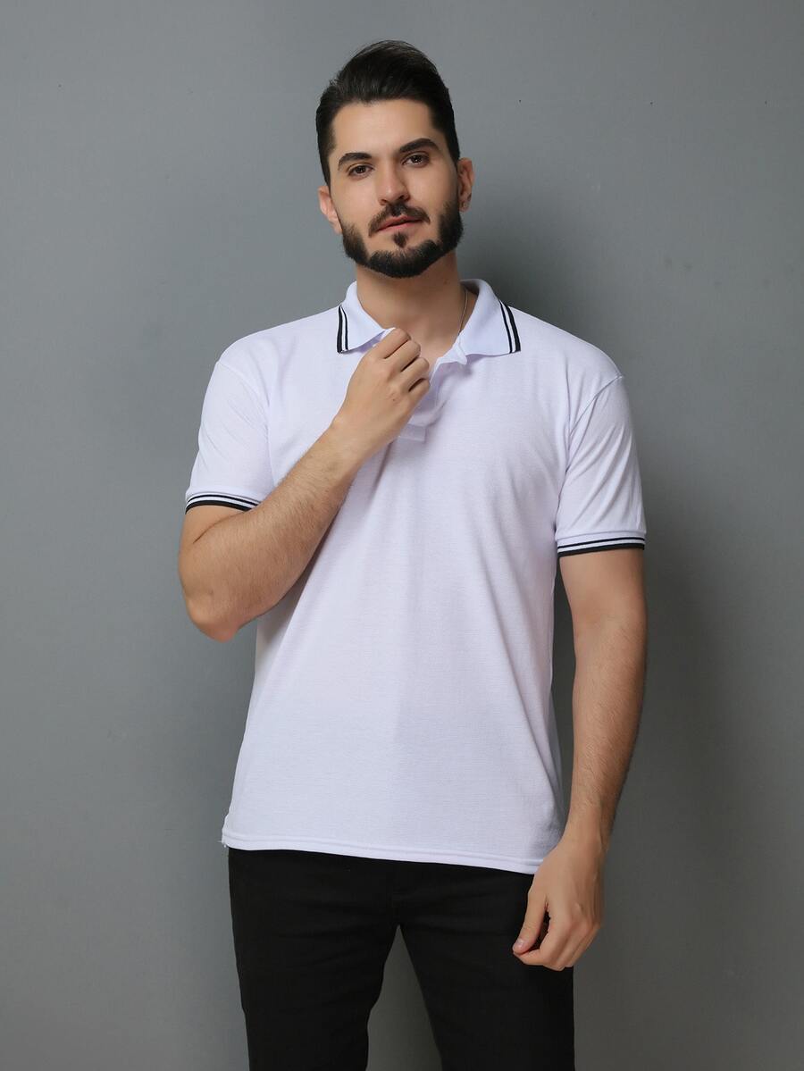 Men Polo Shirts - White - View 1