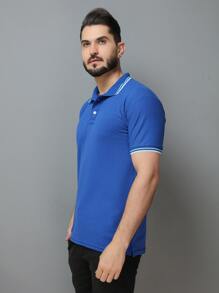 Men Polo Shirts - Royal Blue - View 6