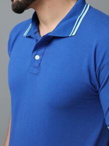 Men Polo Shirts - Royal Blue - View 3