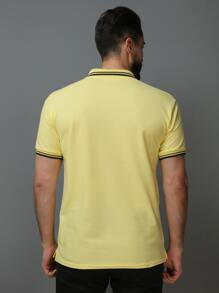 Men Polo Shirts - Màu vàng - Xem 2