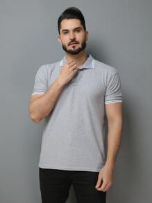 Men Polo Shirts - Light Grey - View 5
