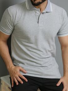 Men Polo Shirts - Light Grey - View 4