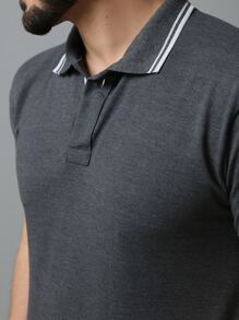 Men Polo Shirts - Dark Grey - View 3