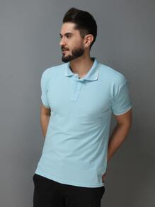 Men Polo Shirts - Baby Blue - View 6