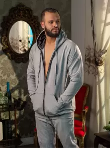 Men Sweatshirts - 淺灰色 - 查看 1