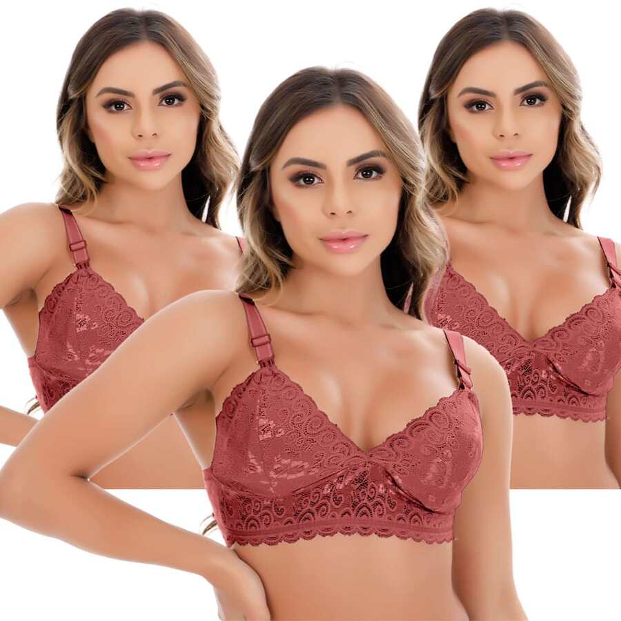 Women Bras & Bralettes - Màu Đỏ Sâu - Xem 1