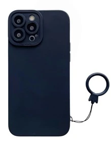 Plain Phone Case With Lanyard Compatible With IPhone15/15Plus/15Pro/15Promax - Black - View 2