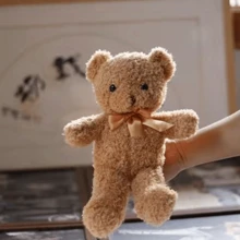 Oso de peluche de 30cm , bonito oso de peluche con camisa, oso de peluche suave, regalo para niños, novia, cumpleaños (café claro) - Unitalla - Ver 4