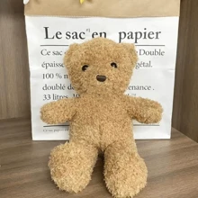Oso de peluche de 30cm , bonito oso de peluche con camisa, oso de peluche suave, regalo para niños, novia, cumpleaños (café claro) - Unitalla - Ver 3