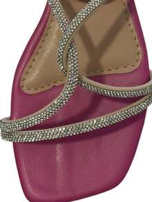 chinelo rasteira dedo de brilho 764