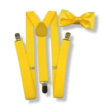 Men Suspenders - 黃色 - 查看 1