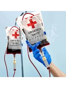 GRUPO CARNAVALLIA Fake Catheter Bag 250ml Zombie Doctor Vampire Halloween Costume Props - Red - View 4