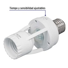 Portalámpara con sensor de movimiento 360°, Volteck POSE-360 46274 - Blanco - Ver 2