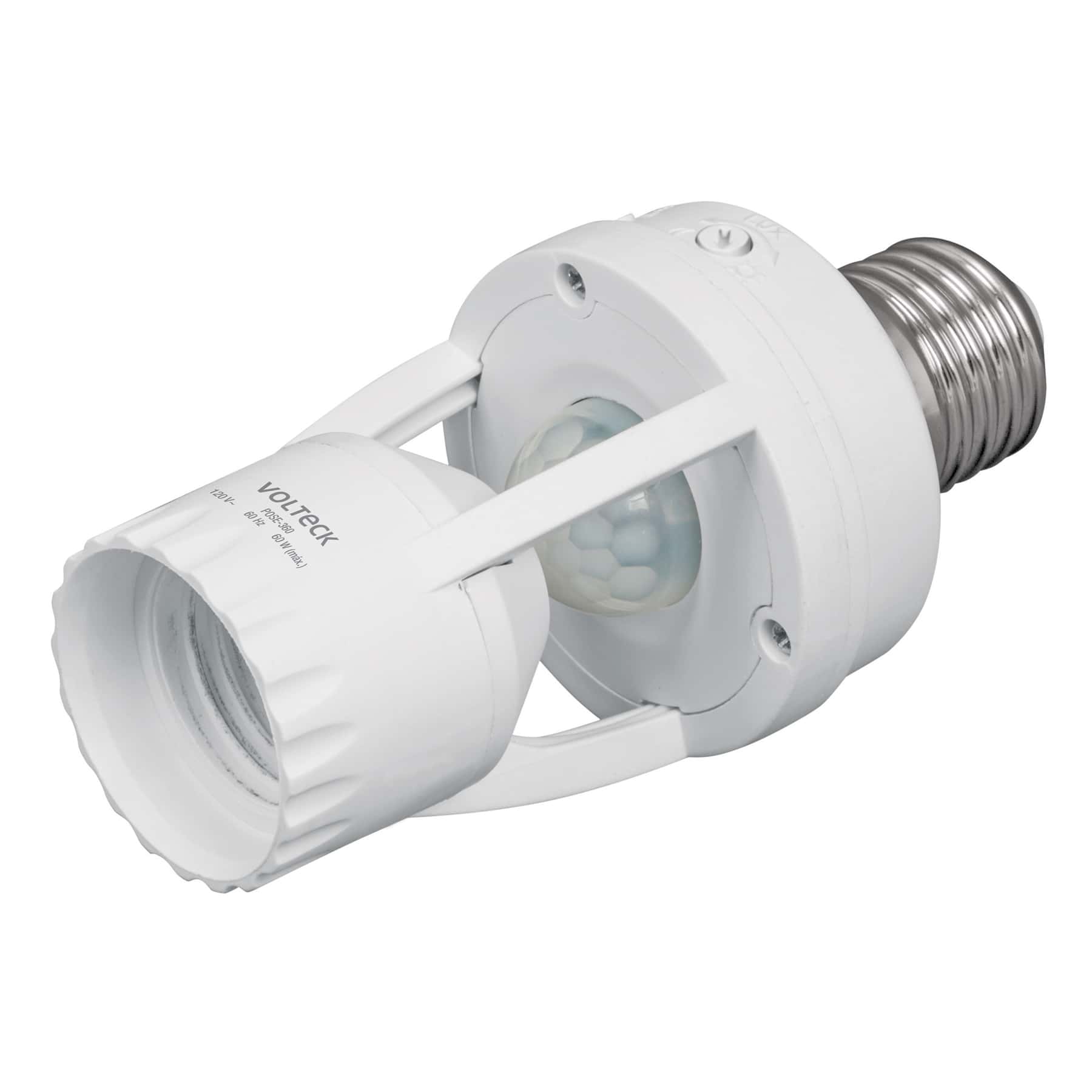 Portalámpara con sensor de movimiento 360°, Volteck POSE-360 46274 - Blanco - Ver 1