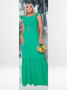 Women Dresses - 綠色 - 查看 1