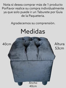 Baúl Taburete Con almacenamiento Capitonado Negro Sillon Recamara sala oficina - Negro - Ver 2