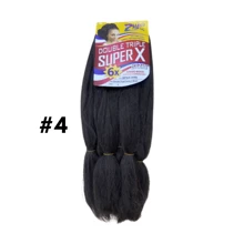 Cabelo Jumbo Castanho Super X 400g, Jumbão Extensão Sintética Tranças para Box Braids Twist - Café - Visão 3