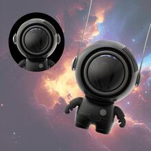 Mini Portable Fan Outdoor Leafless Fan USB Rechargeable Low Noise Astronaut Fan - Black - View 3