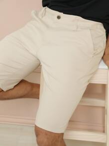 Men Shorts - 米色 - 查看 8