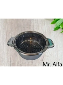 Bateria MR. ALFA 16 piezas, alta tecnologia acero inoxidable con termo control en tapas; BATERIAS DE COCINA - Plateado - Ver 9