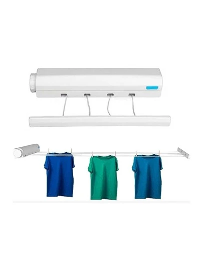 Tendedero retráctil, 3.2 metras con 4 cables ajustables, Bluelander.