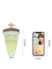 Cantinflora  Water Bottle With Multicolor Watermelon Popsicle Design For Girls Resistant Cute 320ml With Strap And Kawaii - Multicolor - View 4