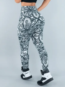 MVB Modas Women Leggings - 黑與白 - 查看 2