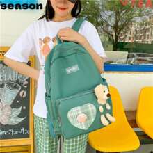 mochila con osito de peluche - Azul - Ver 3