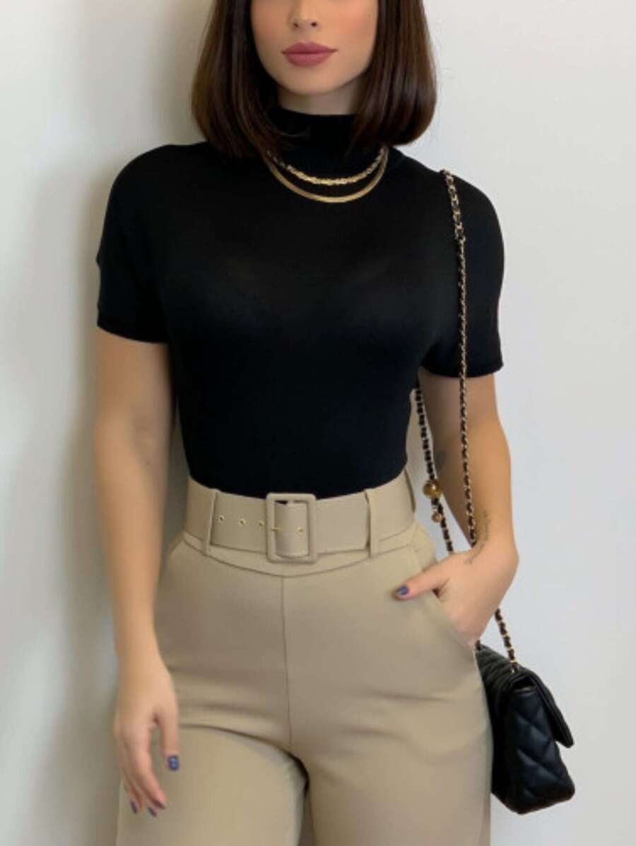 Women Tops - 黑色 - 查看 1
