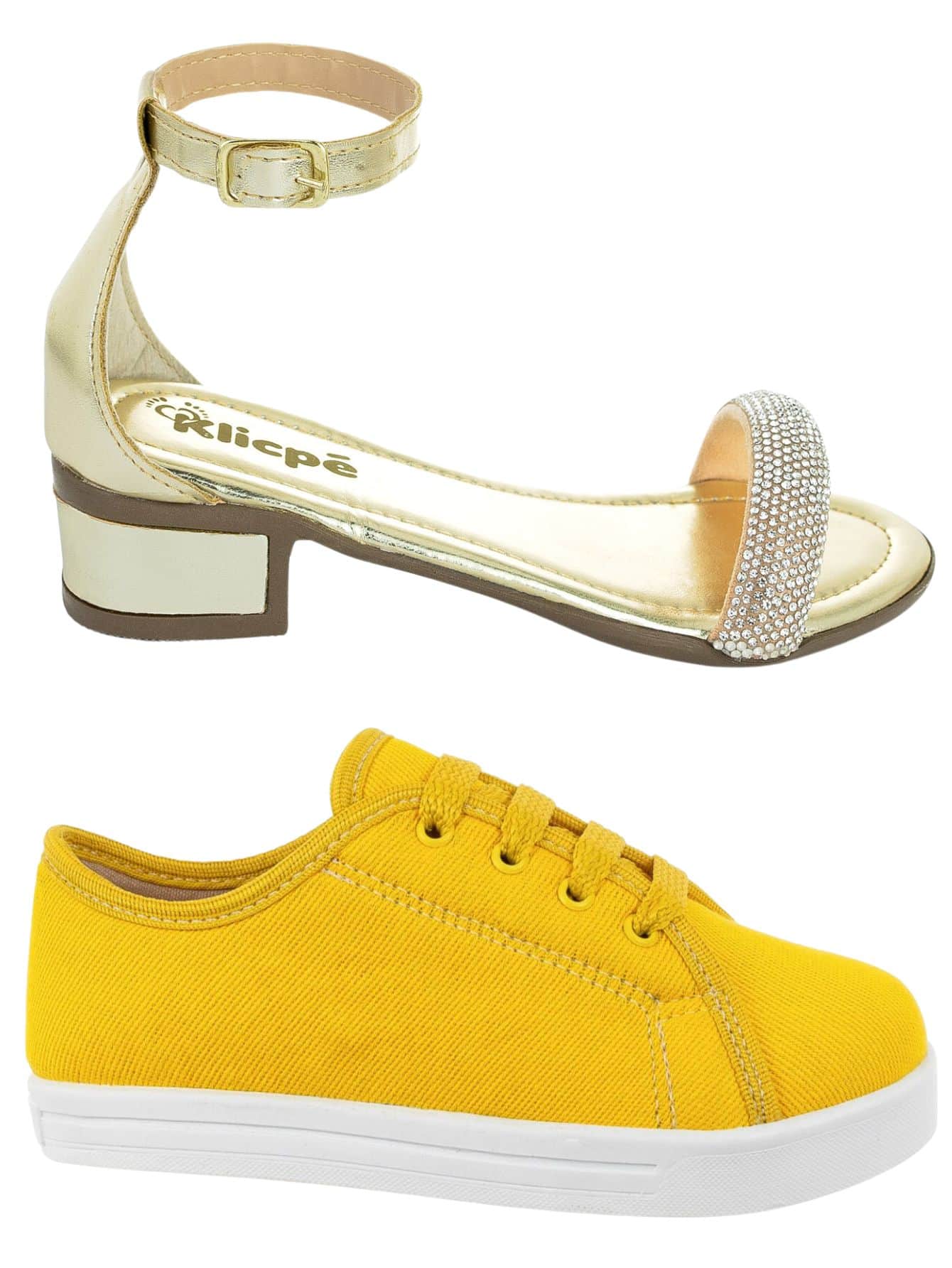 Kids Heeled Sandals - 金色 - 查看 1