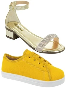 Kids Heeled Sandals - 金色 - 查看 2