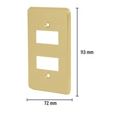 Placa 2 módulos de aluminio línea económica volteck pado-e 46436 - Naranja - Ver 2