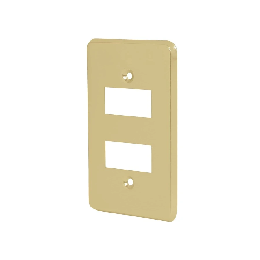 Placa 2 módulos de aluminio línea económica volteck pado-e 46436 - Naranja - Ver 1