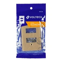 Placa 2 módulos de aluminio línea económica volteck pado-e 46436 - Naranja - Ver 3