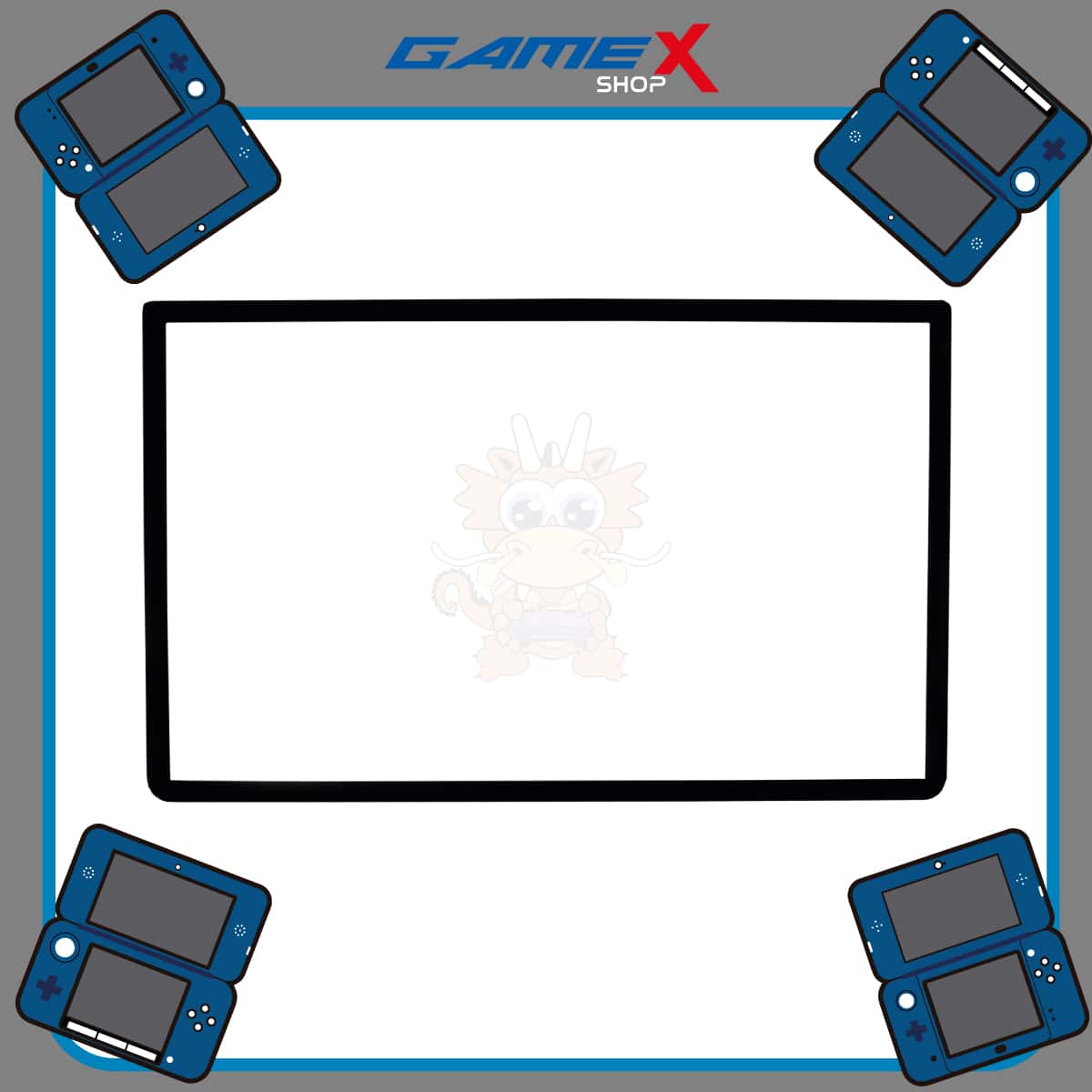 Vidrio protector superior New 3DS XL - Negro - Ver 1