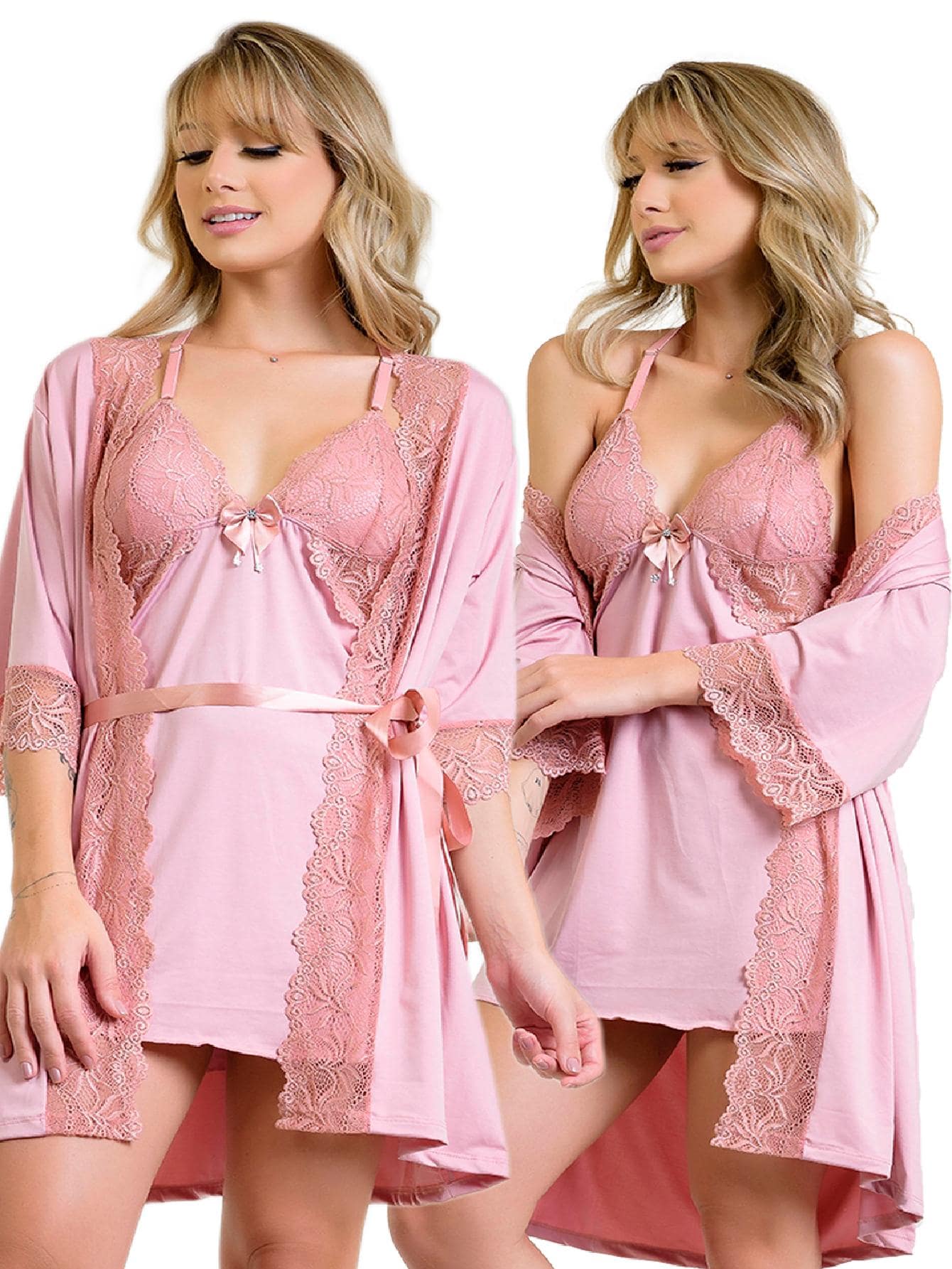 Plus Size Robes & Robe Sets - Rostad Ros - Visa 1
