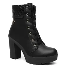 Women Fashion Boots - Negro - Ver 4